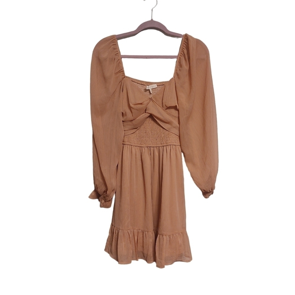 Promesa Ladies Long Sleeve Casual Romantic Mini Dress- size S